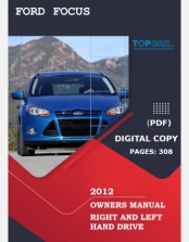 FORD FOCUS 2012 OWNERS MANUAL